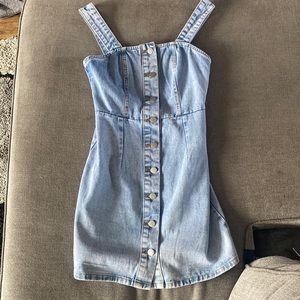 Button up Jean mini dress xs